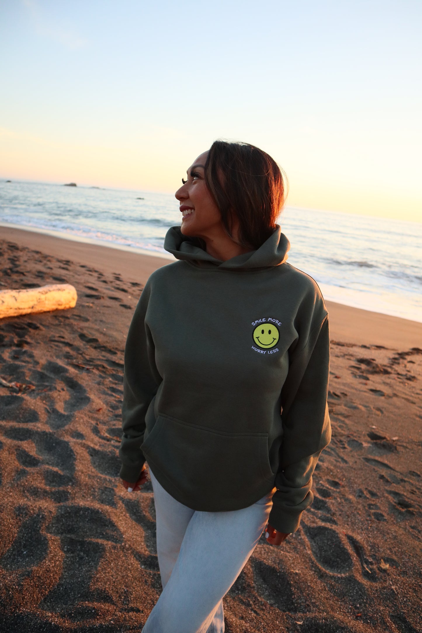 "SMILE MORE, WORRY LESS" - HOODIE